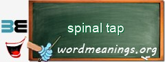 WordMeaning blackboard for spinal tap